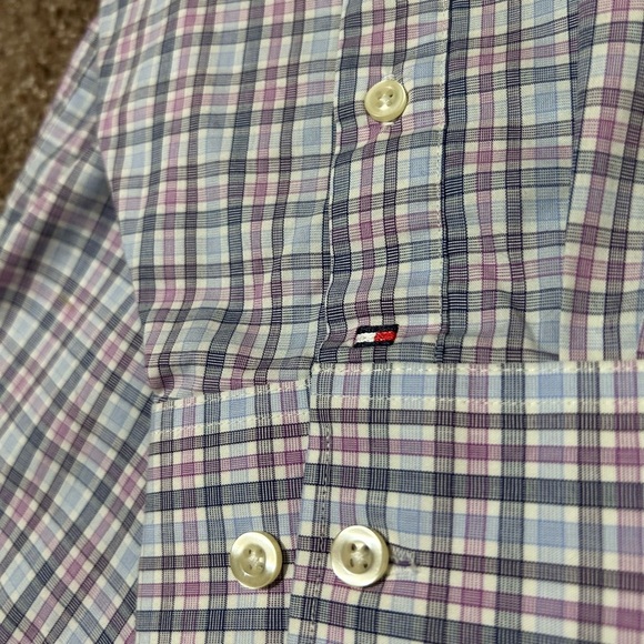 Tommy Hilfiger Men's Blue Checkered Shirt - Picture 5 of 11